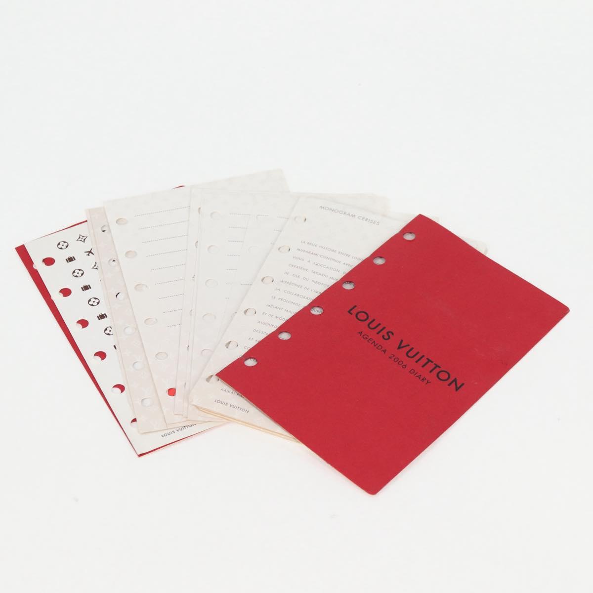 LOUIS VUITTON Multicolor Agenda PM Day Planner Cover White R21074 Auth 134196