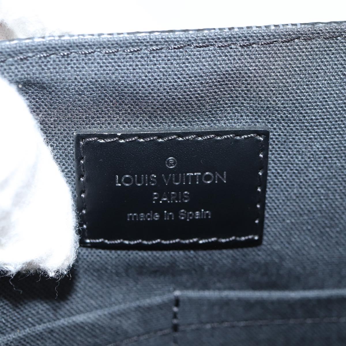 LOUIS VUITTON Damier Graphite District MM Shoulder Bag N41272 LV Auth 134210V