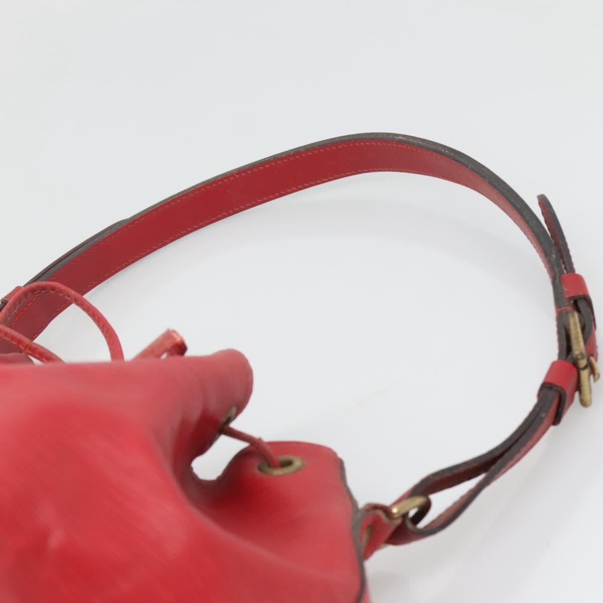 LOUIS VUITTON Epi Petit Noe Shoulder Bag Red M44107 LV Auth 134214