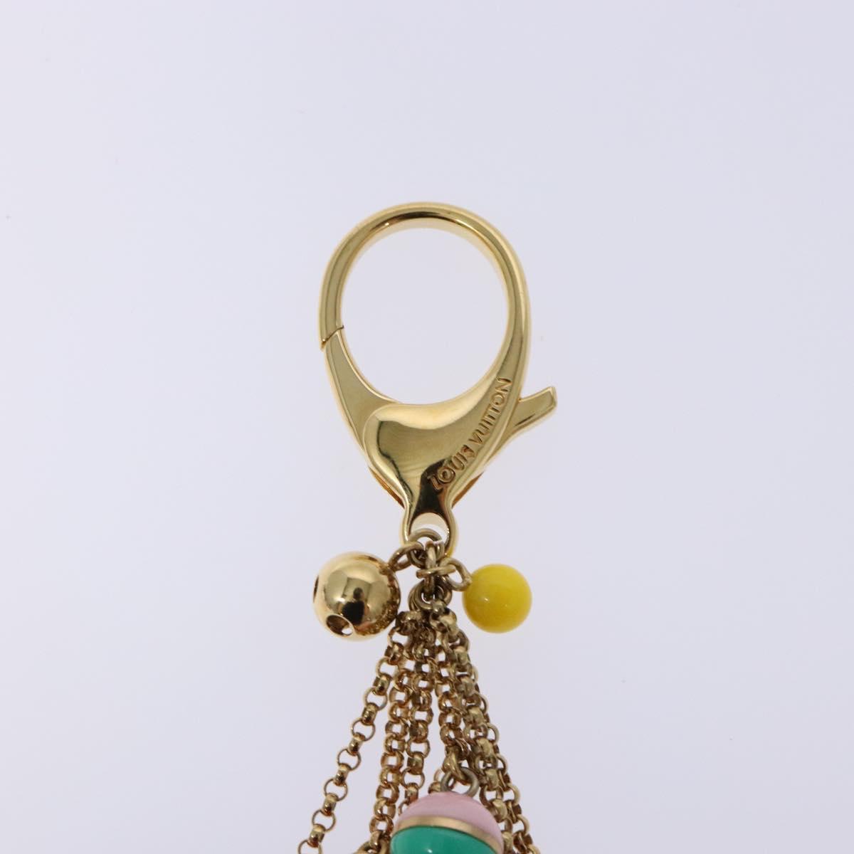 LOUIS VUITTON Porte Cles Grullo Key Holder metal Gold M62227 LV Auth 134248V