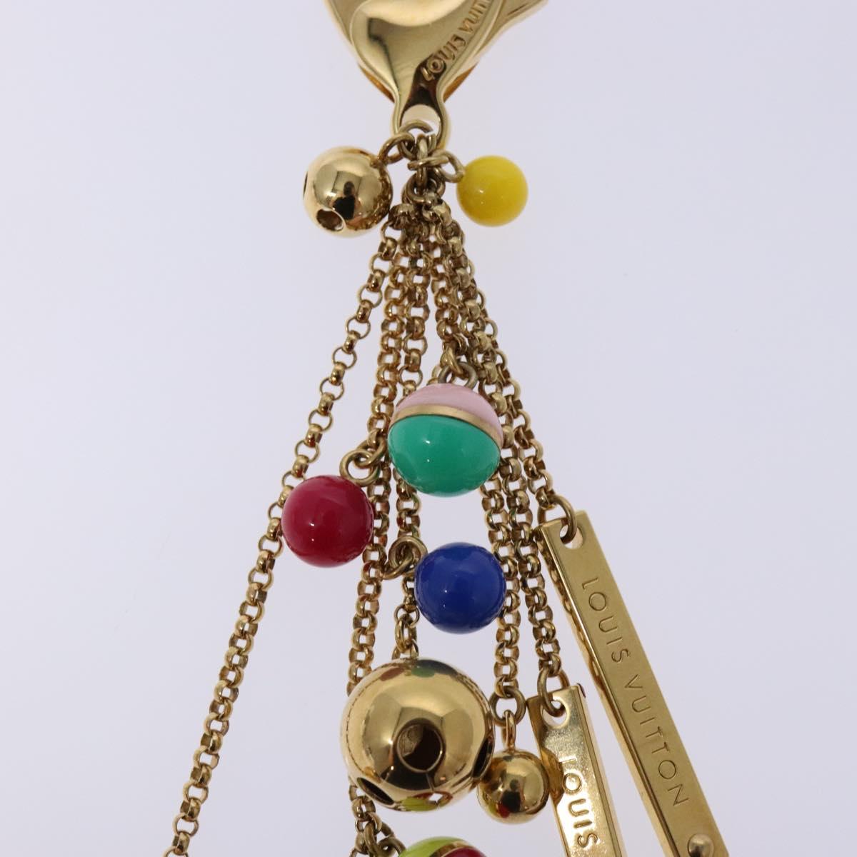 LOUIS VUITTON Porte Cles Grullo Key Holder metal Gold M62227 LV Auth 134248V