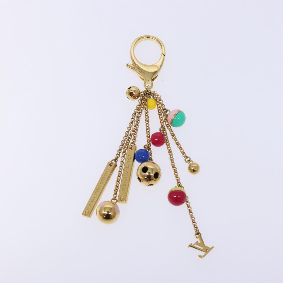 LOUIS VUITTON Porte Cles Grullo Key Holder metal Gold M62227 LV Auth 134248V
