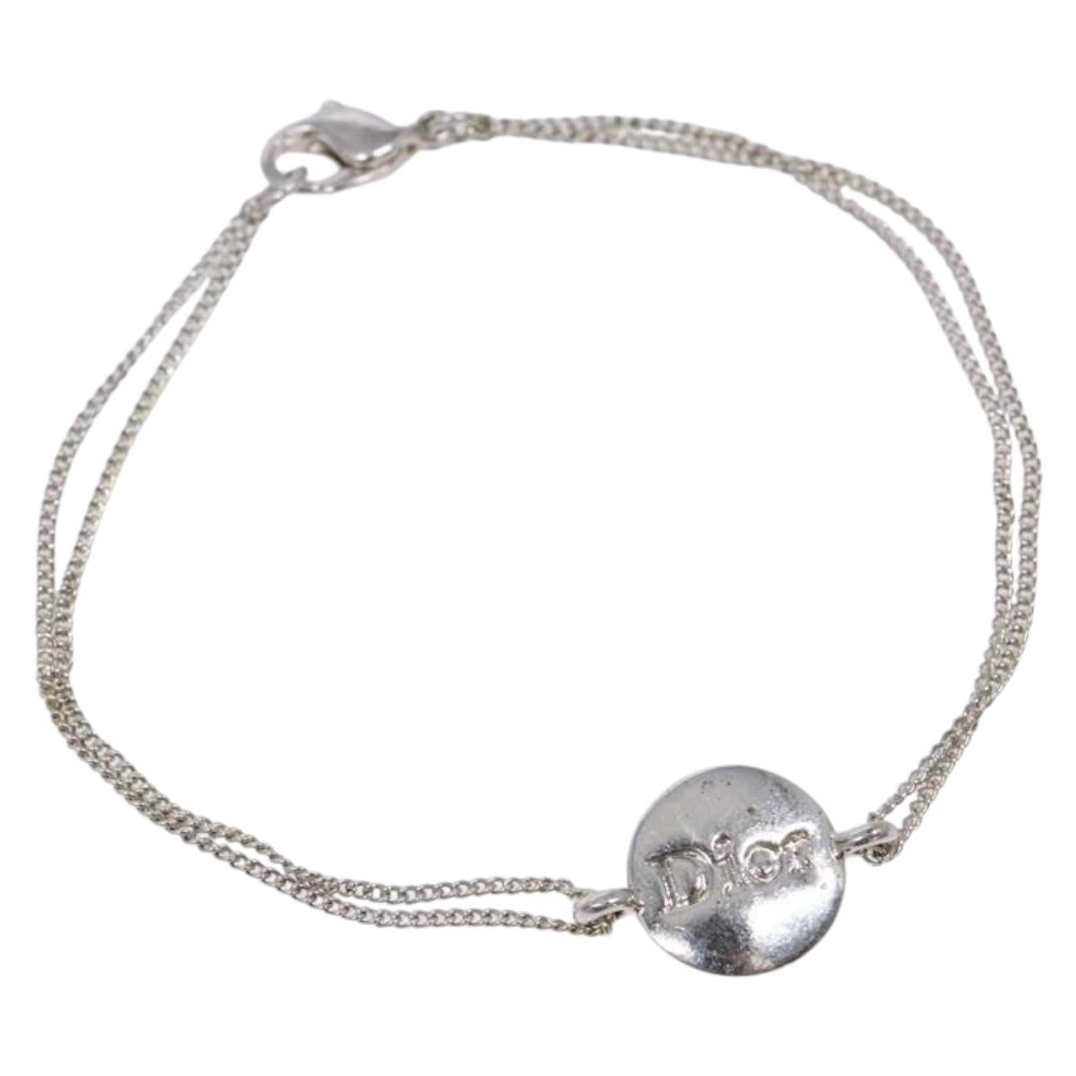 Christian Dior Bracelet metal Silver Auth 134256