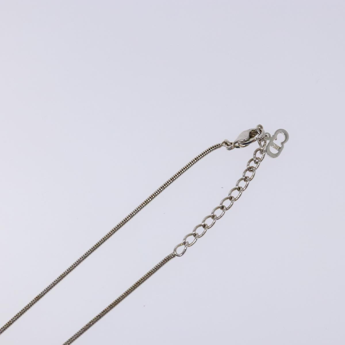Christian Dior Necklace metal Silver Auth 134257