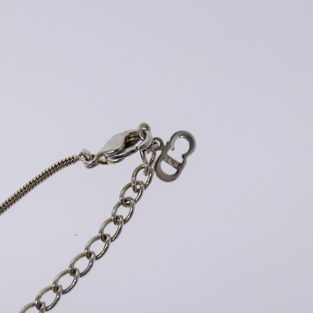 Christian Dior Necklace metal Silver Auth 134257