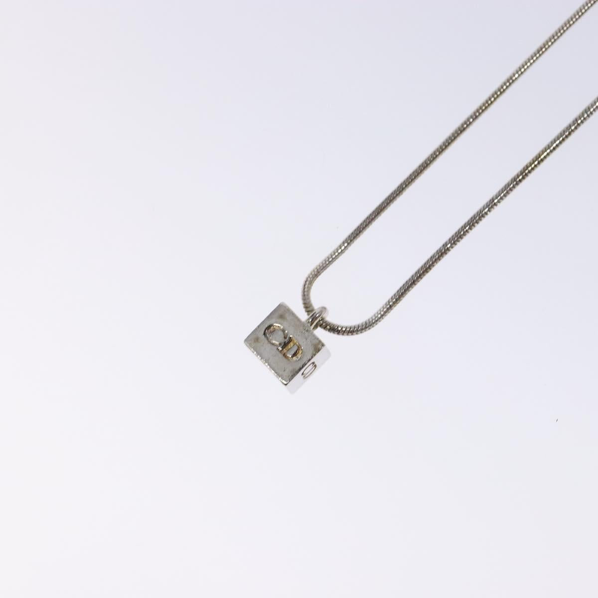 Christian Dior Necklace metal Silver Auth 134257
