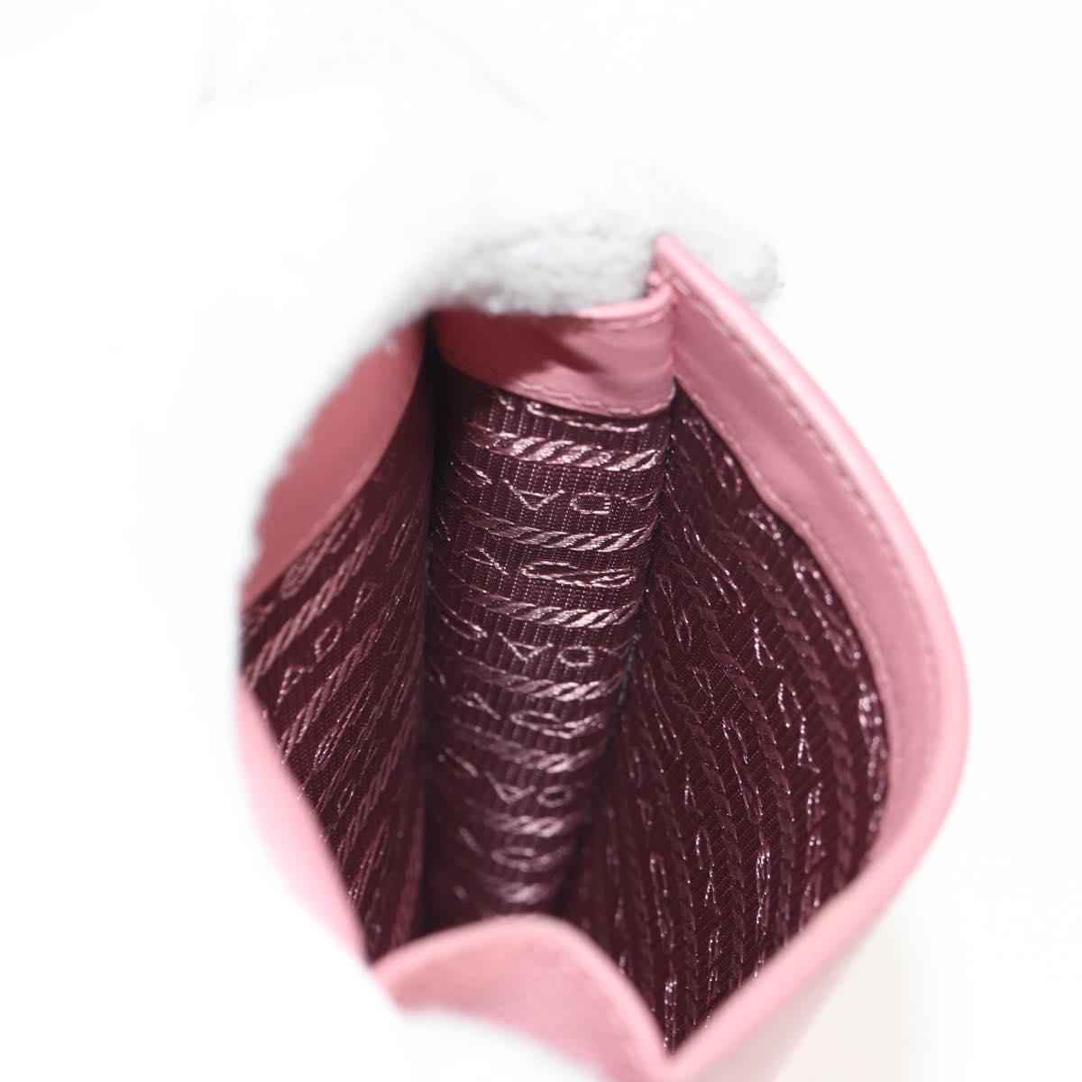 PRADA Chain Shoulder Bag Leather 2way Pink Gold 1BP050 Auth 134332M