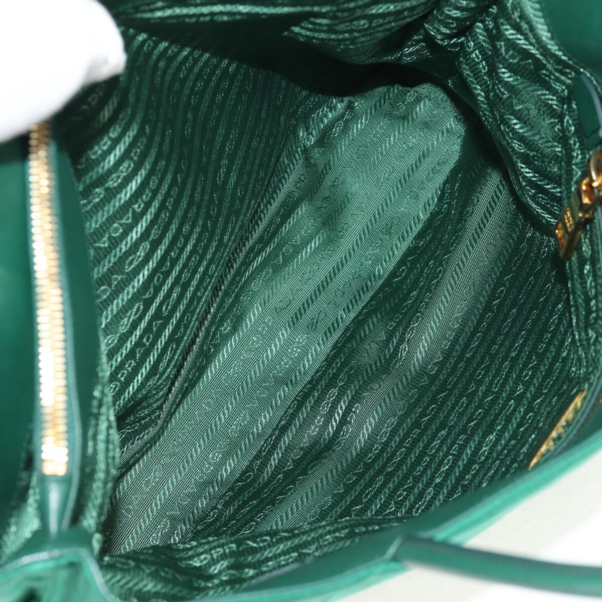 PRADA Tote Bag Nylon Green Gold Auth 134335AM