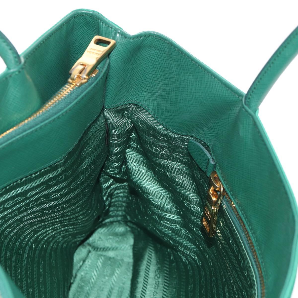 PRADA Tote Bag Nylon Green Gold Auth 134335AM