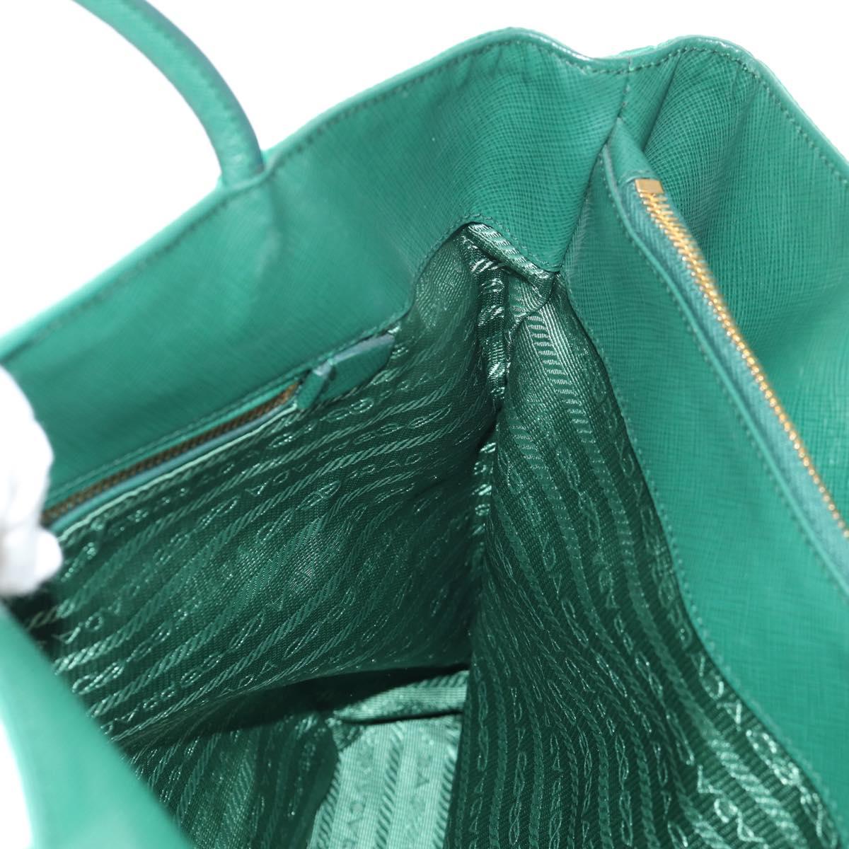 PRADA Tote Bag Nylon Green Gold Auth 134335AM
