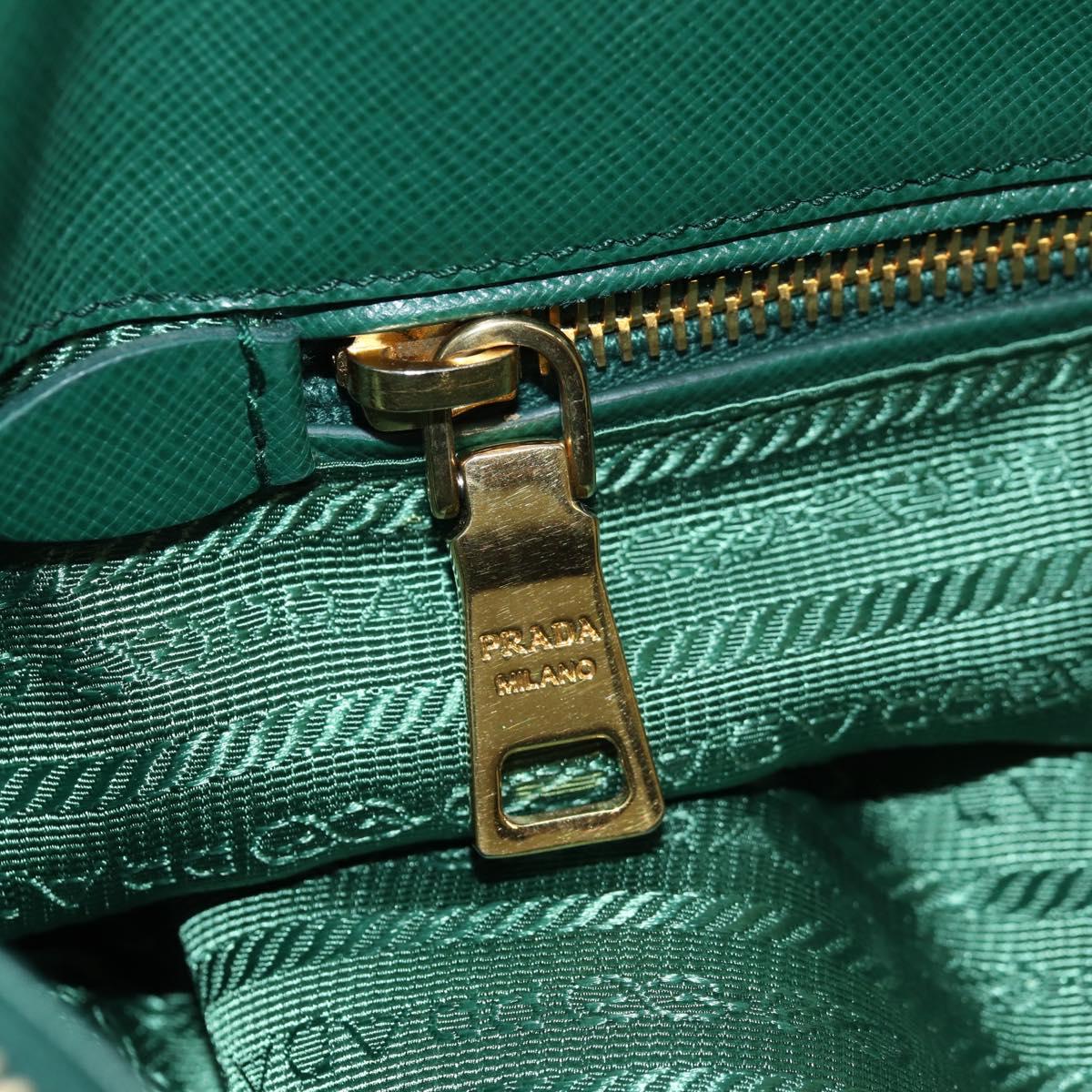 PRADA Tote Bag Nylon Green Gold Auth 134335AM