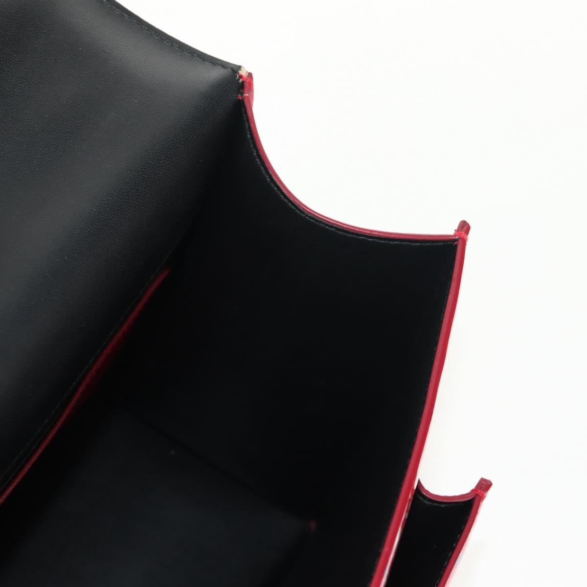 Salvatore Ferragamo Vala Backpack Vinyl Coating 3way Red Gold Auth 134344AV