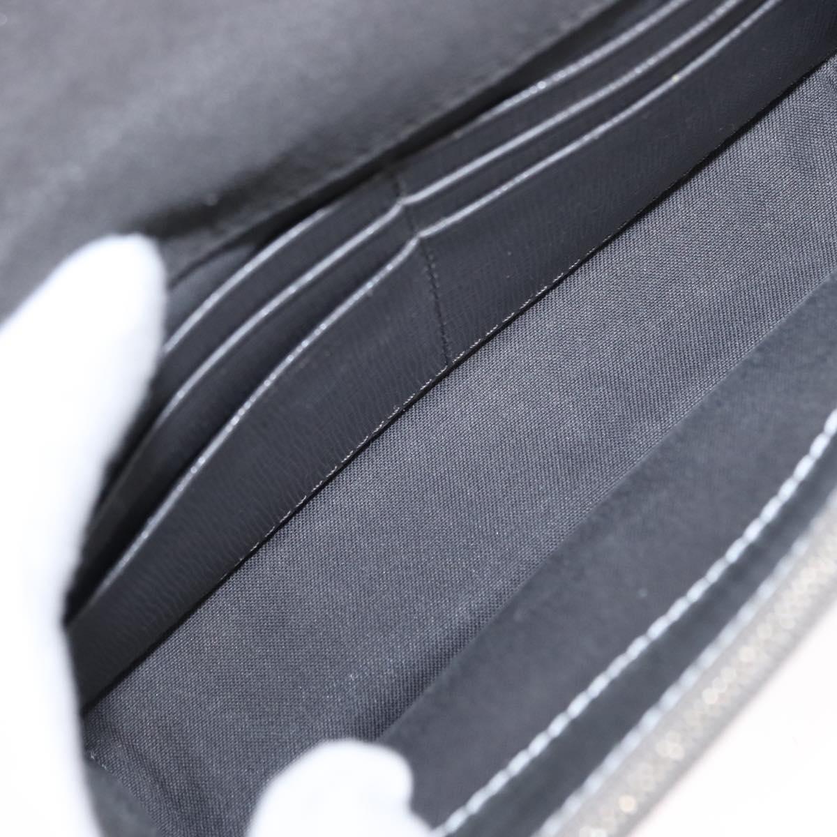 FENDI Chain Shoulder Bag Leather Silver Auth 134354V