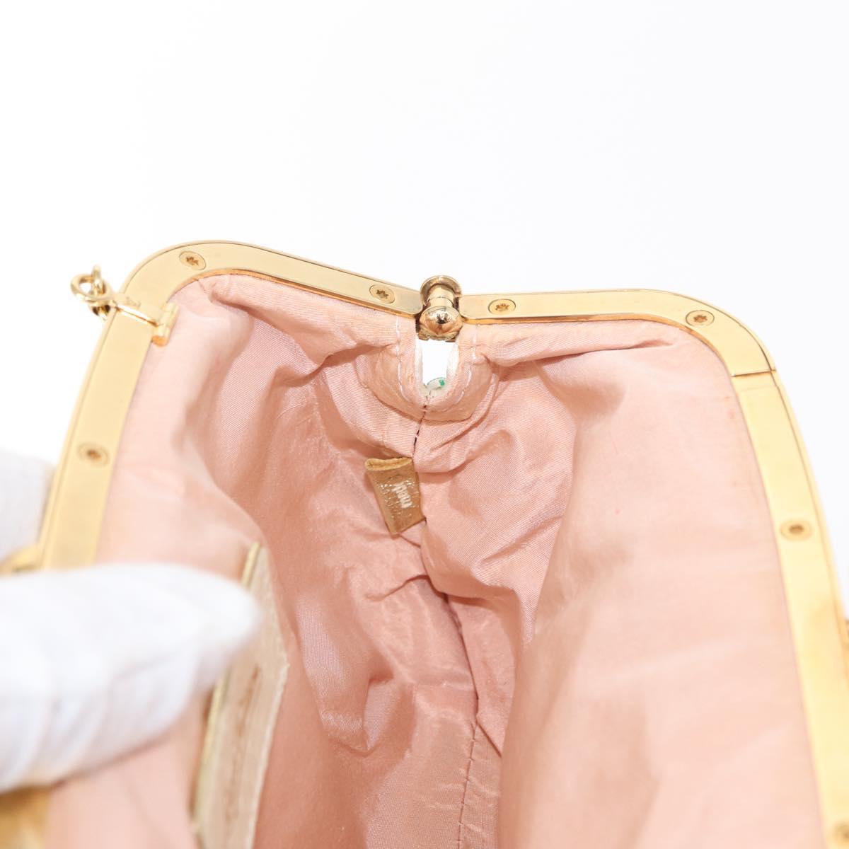 LOUIS VUITTON Multicolor Satin Omoniere Pouch White M92060 LV Auth 134363SAV