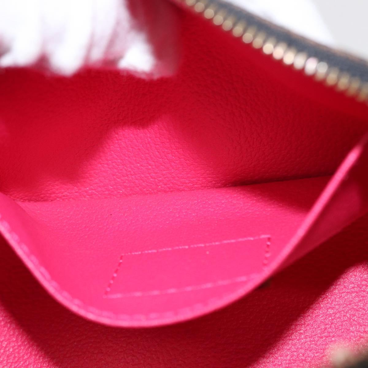 LOUIS VUITTON Multicolor Pochette Cosmetic Pouch Black M47355 LV Auth 134365V