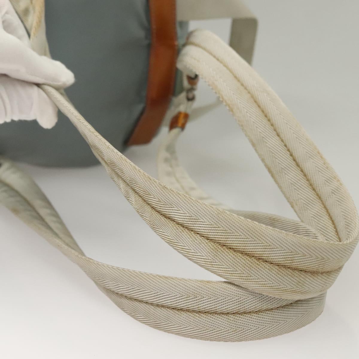 PRADA Backpack Nylon Light Blue Silver Auth 134383