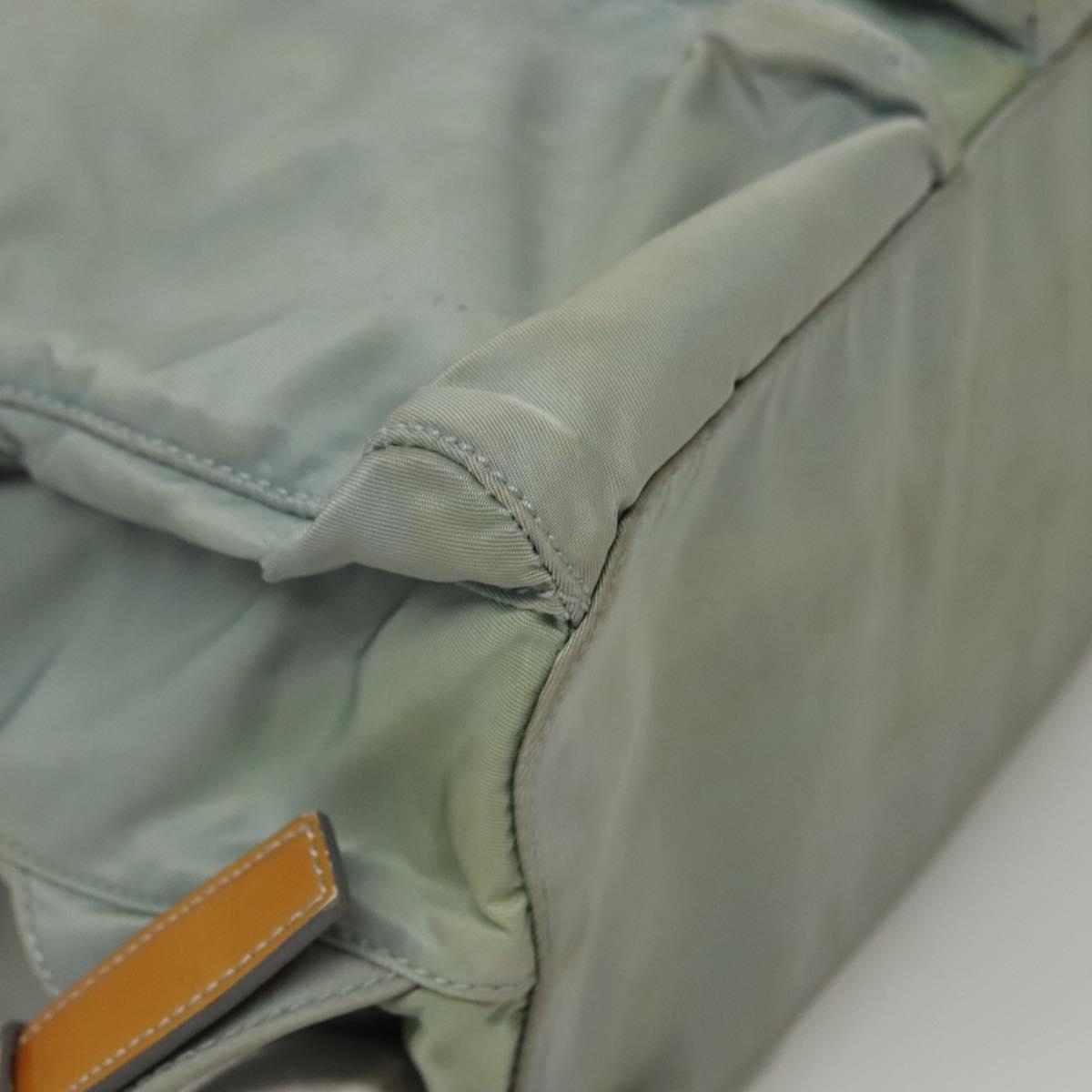 PRADA Backpack Nylon Light Blue Silver Auth 134383
