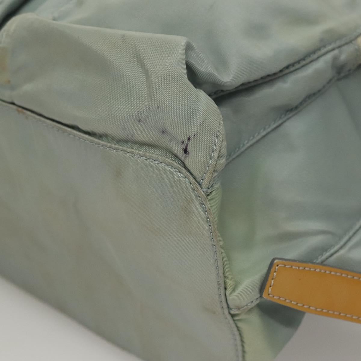 PRADA Backpack Nylon Light Blue Silver Auth 134383