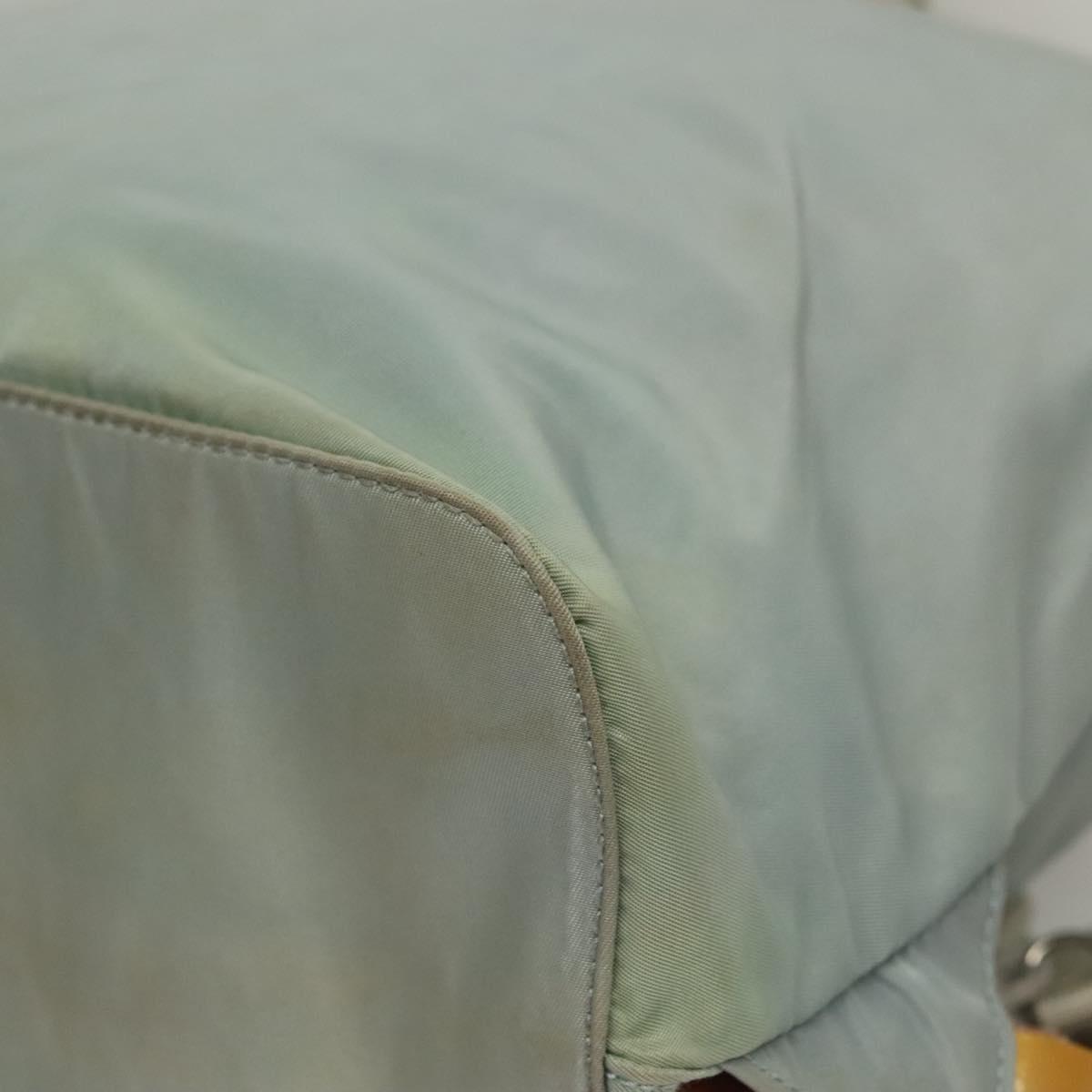 PRADA Backpack Nylon Light Blue Silver Auth 134383