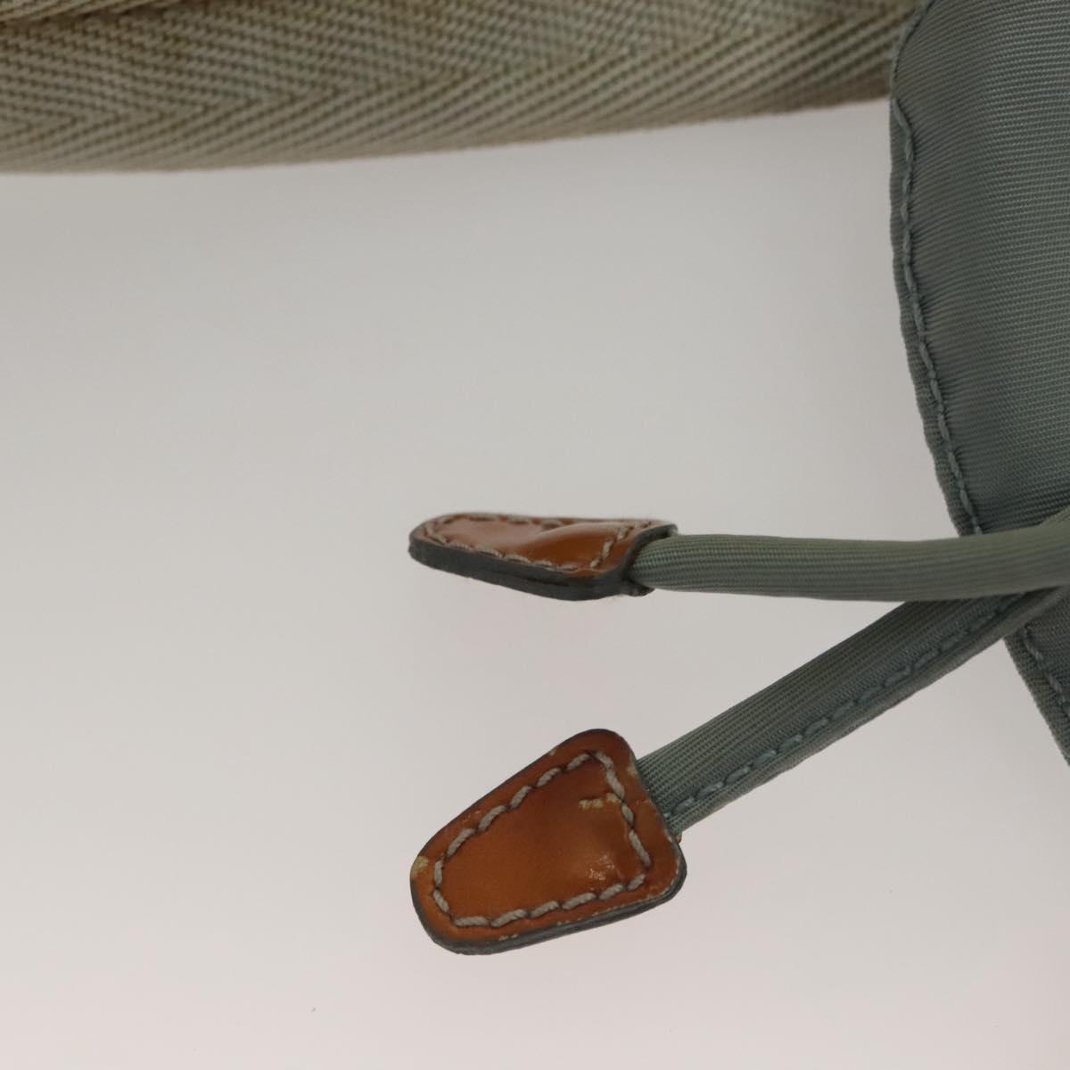 PRADA Backpack Nylon Light Blue Silver Auth 134383