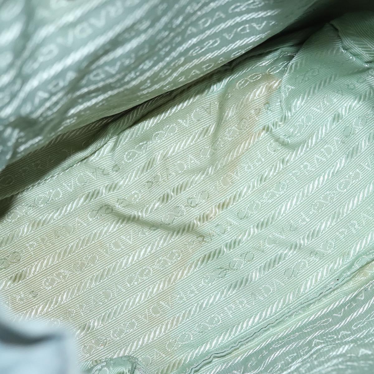 PRADA Backpack Nylon Light Blue Silver Auth 134383