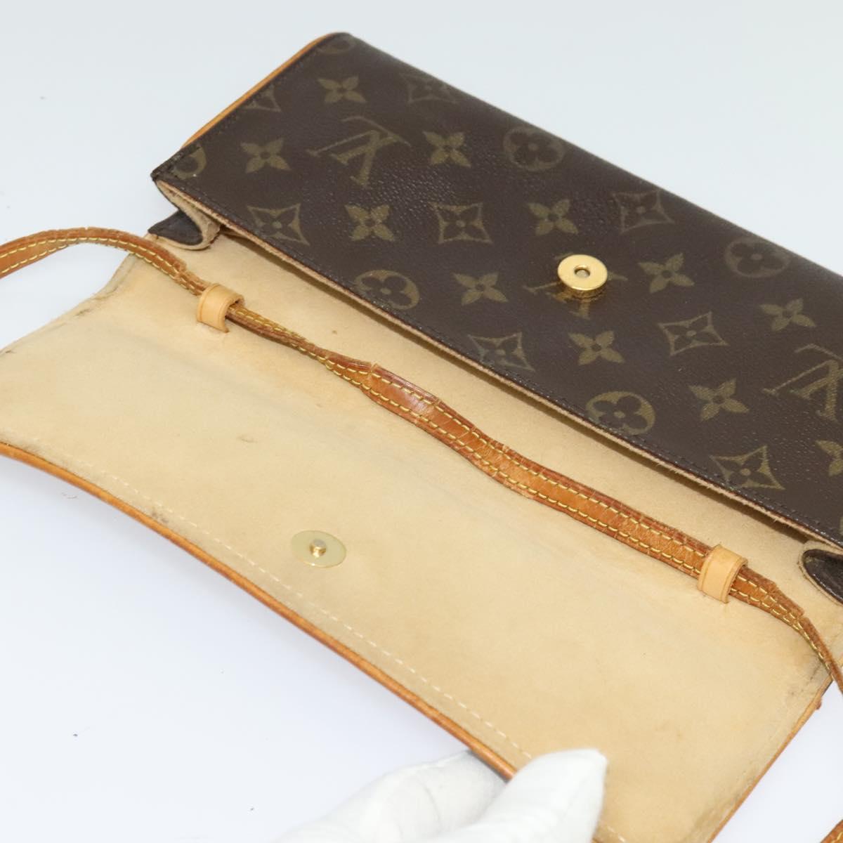LOUIS VUITTON Monogram Pochette Twin GM Shoulder Bag M51852 LV Auth 134386