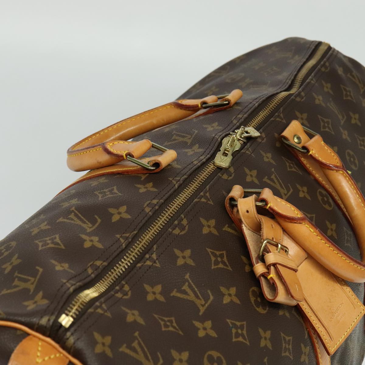 LOUIS VUITTON Monogram Keepall 55 Boston Bag M41424 LV Auth 134390A