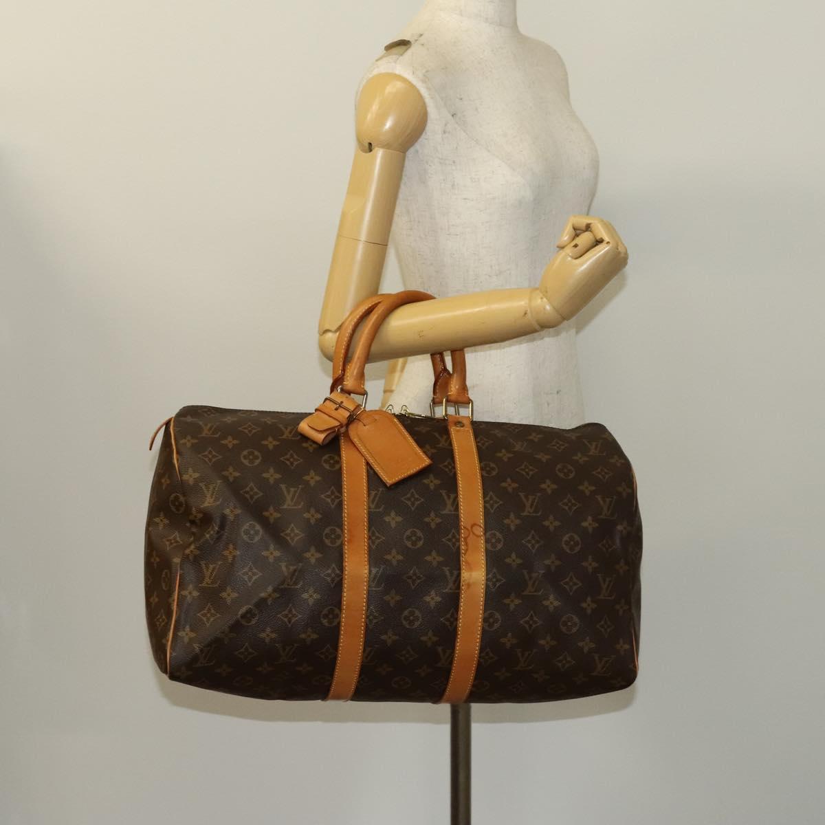 LOUIS VUITTON Monogram Keepall 45 Boston Bag M41428 LV Auth 134391