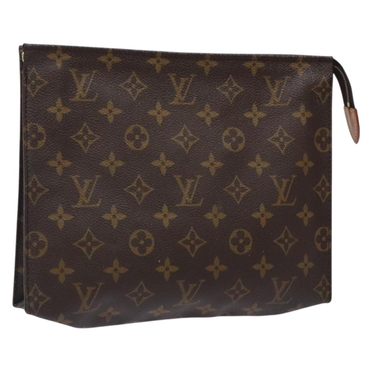 LOUIS VUITTON Monogram Poche Toilette 26 Pouch M47542 LV Auth 134418