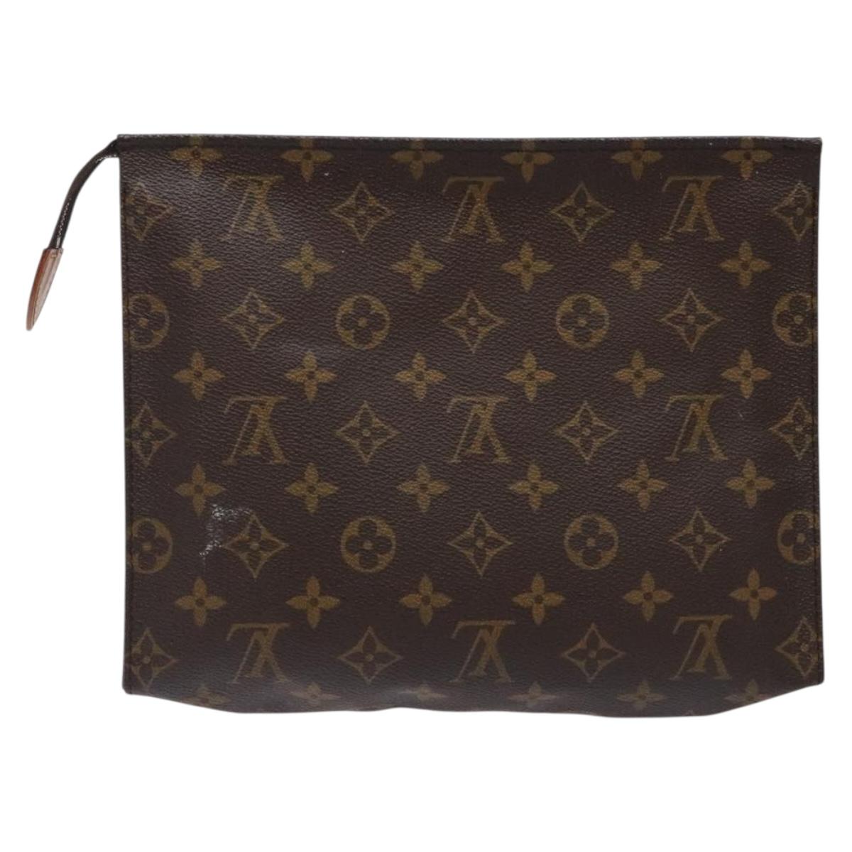 LOUIS VUITTON Monogram Poche Toilette 26 Pouch M47542 LV Auth 134418