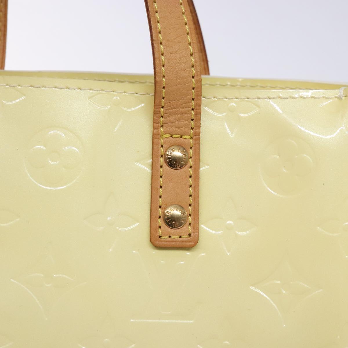 LOUIS VUITTON Monogram Vernis Reade PM Hand Bag Perle M91336 LV Auth 134419