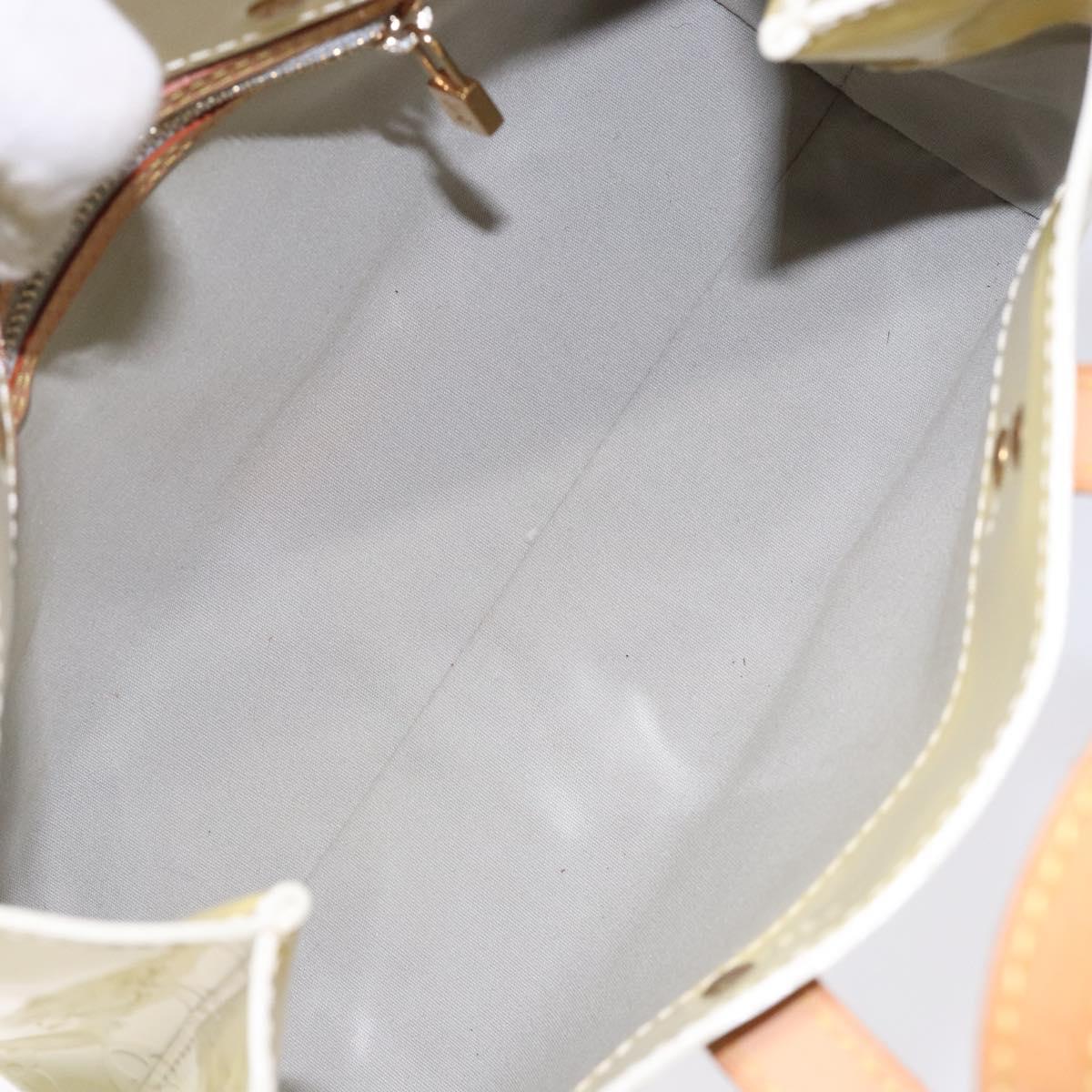 LOUIS VUITTON Monogram Vernis Reade PM Hand Bag Perle M91336 LV Auth 134419