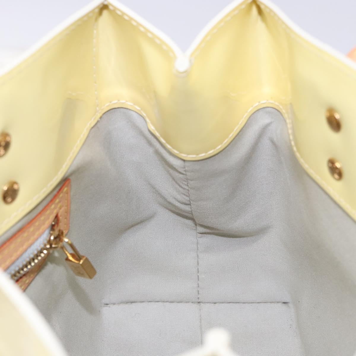LOUIS VUITTON Monogram Vernis Reade PM Hand Bag Perle M91336 LV Auth 134419