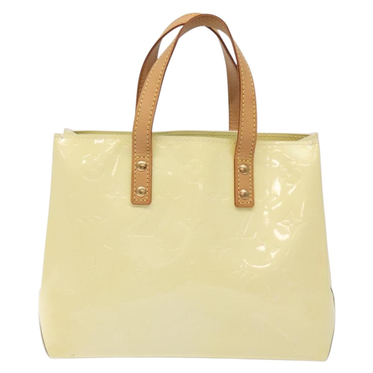 LOUIS VUITTON Monogram Vernis Reade PM Hand Bag Perle M91336 LV Auth 134419