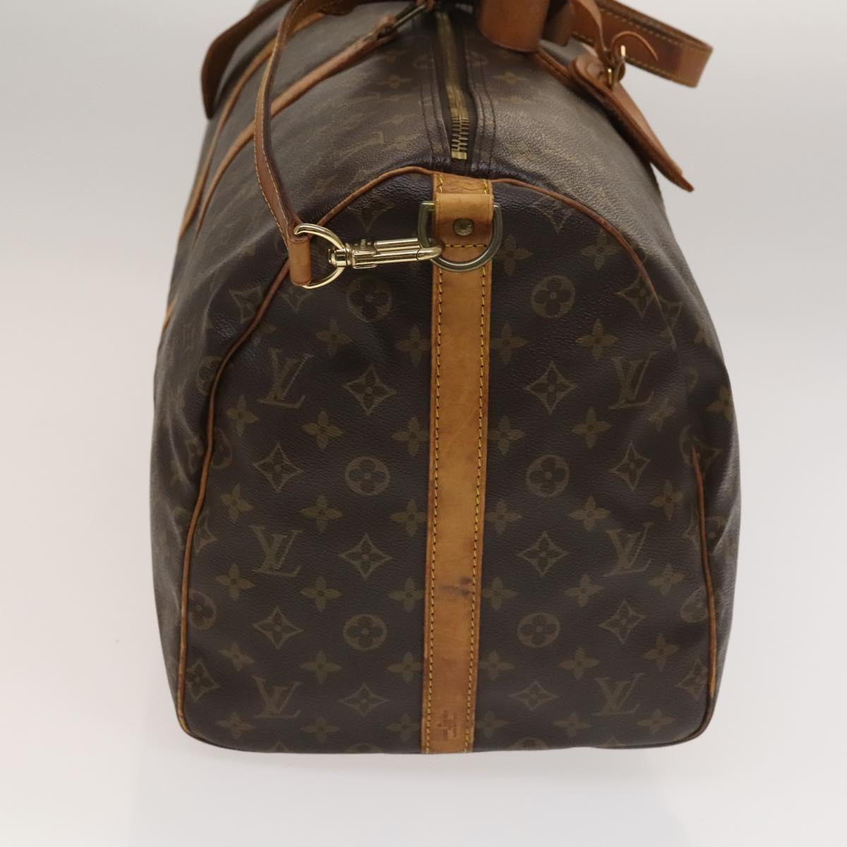 LOUIS VUITTON Monogram Keepall Bandouliere 55 Boston Bag M41414 LV Auth 134424