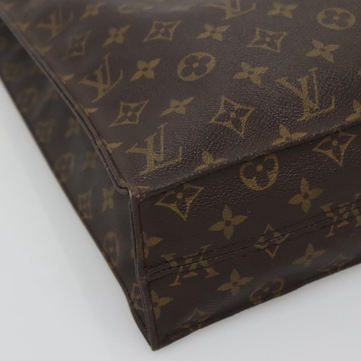 LOUIS VUITTON Monogram Sac Plat Hand Bag M51140 LV Auth 134426