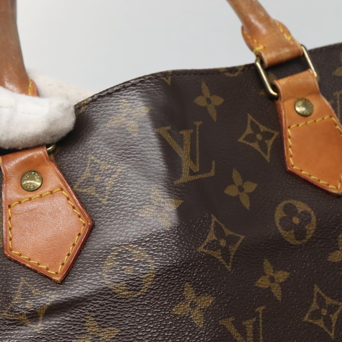 LOUIS VUITTON Monogram Sac Plat Hand Bag M51140 LV Auth 134426