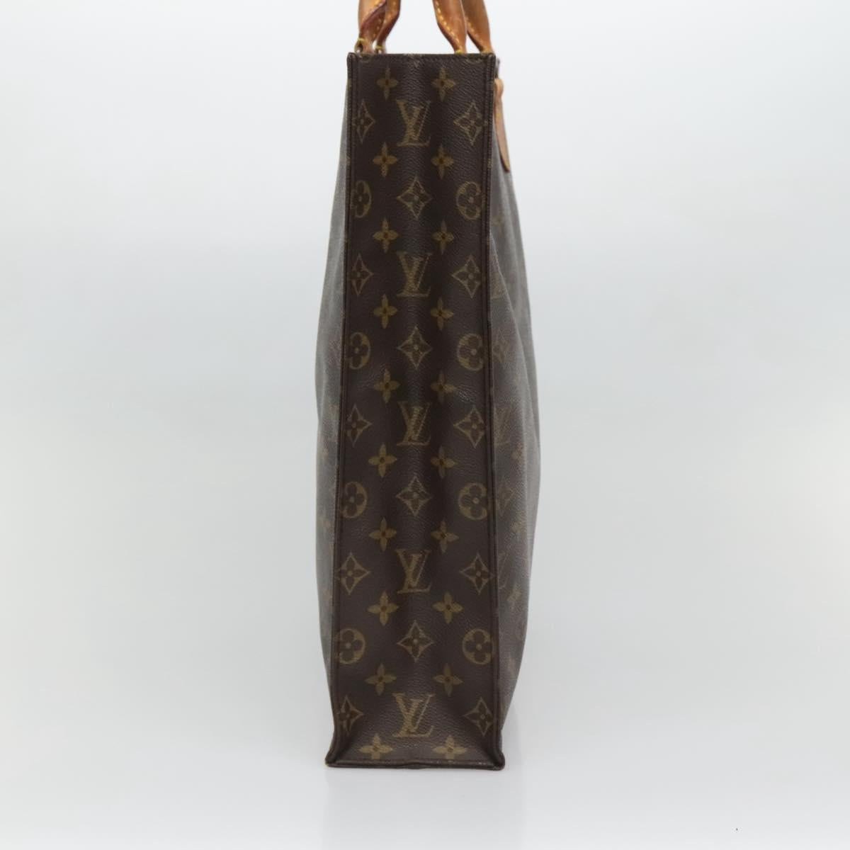 LOUIS VUITTON Monogram Sac Plat Hand Bag M51140 LV Auth 134426