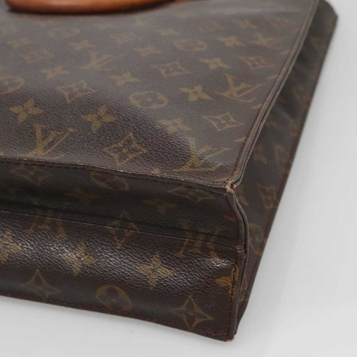 LOUIS VUITTON Monogram Sac Plat Hand Bag M51140 LV Auth 134427
