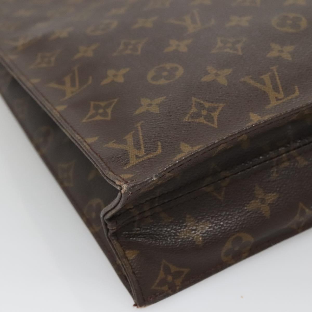 LOUIS VUITTON Monogram Sac Plat Hand Bag M51140 LV Auth 134427