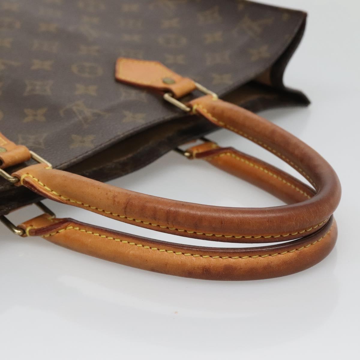 LOUIS VUITTON Monogram Sac Plat Hand Bag M51140 LV Auth 134427
