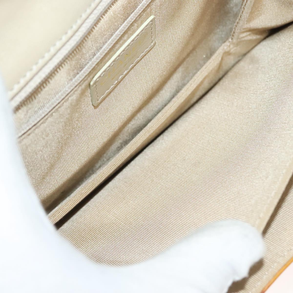 CHANEL Chain Shoulder Bag Enamel Gold Brown CC Auth 134433