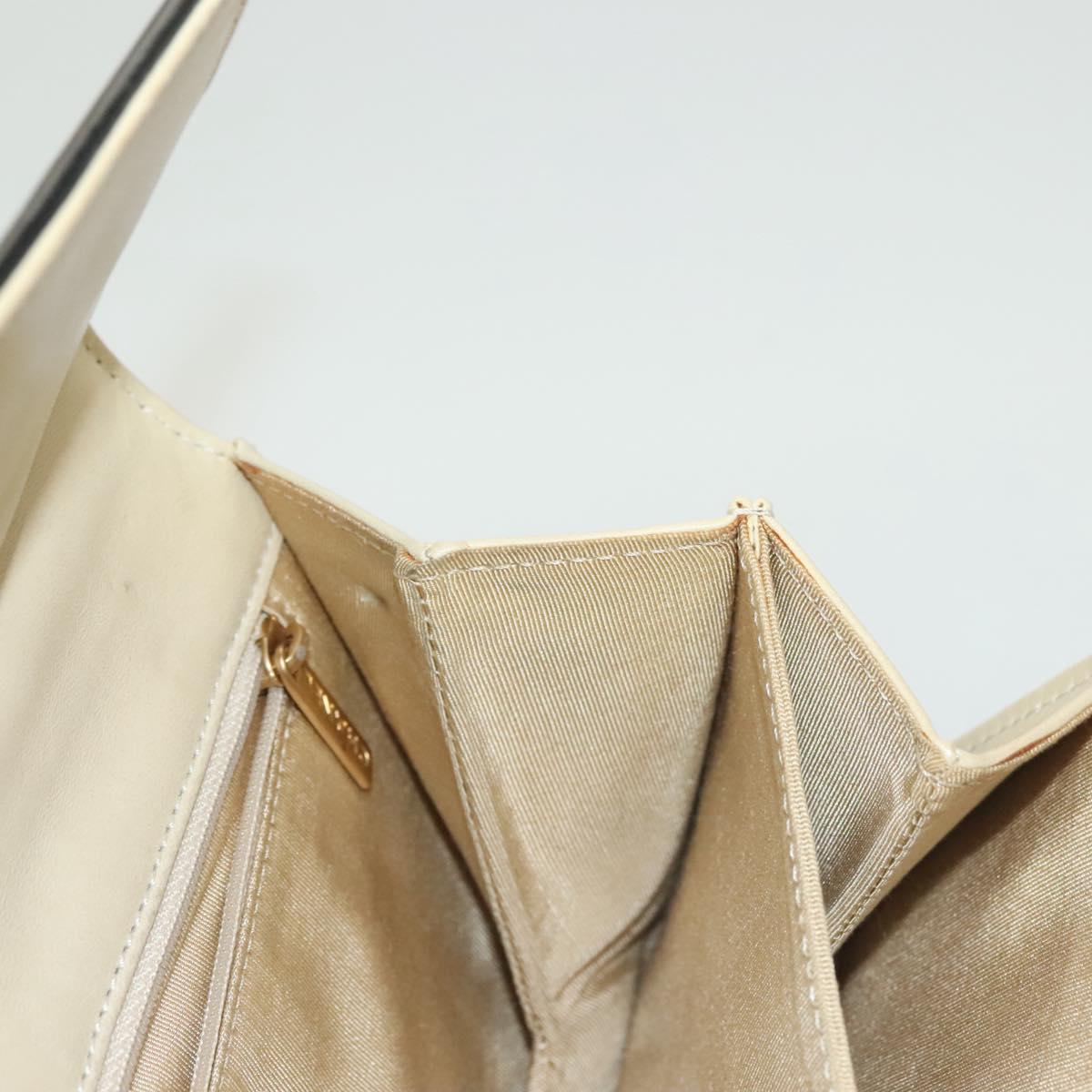 CHANEL Chain Shoulder Bag Enamel Gold Brown CC Auth 134433