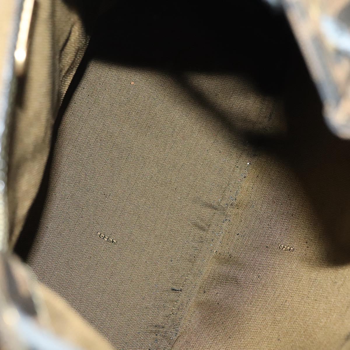 FENDI Zucca Canvas Backpack Black Brown Auth 134435