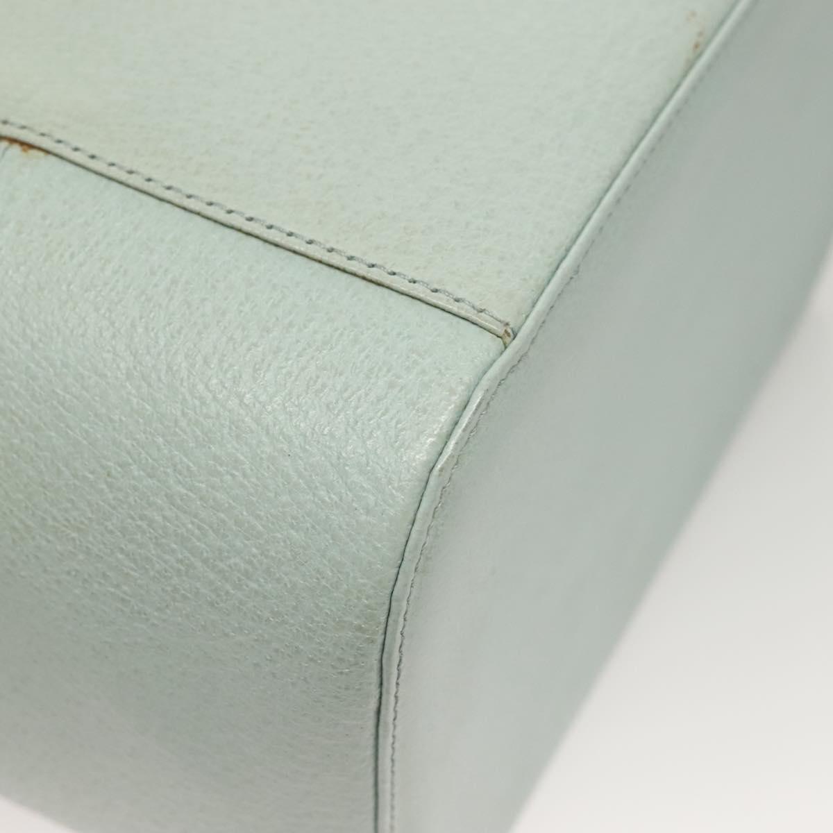 GUCCI Vanity Hand Bag Leather Light Blue 039 1705 0710 Auth 134448