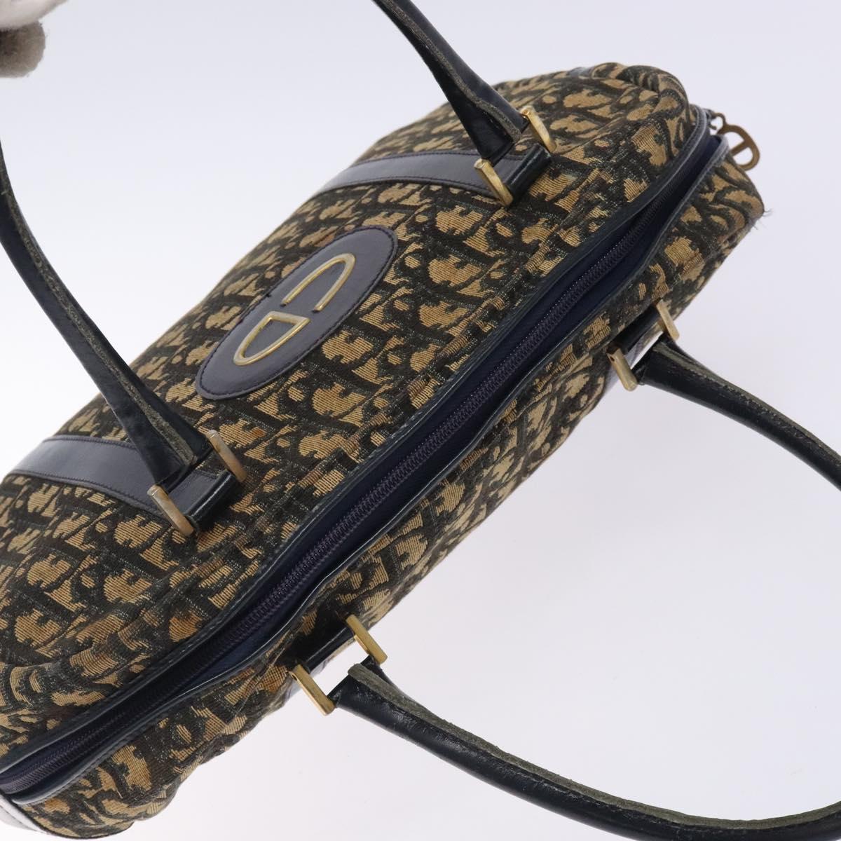 Christian Dior Trotter Canvas Hand Bag Navy Auth 134456