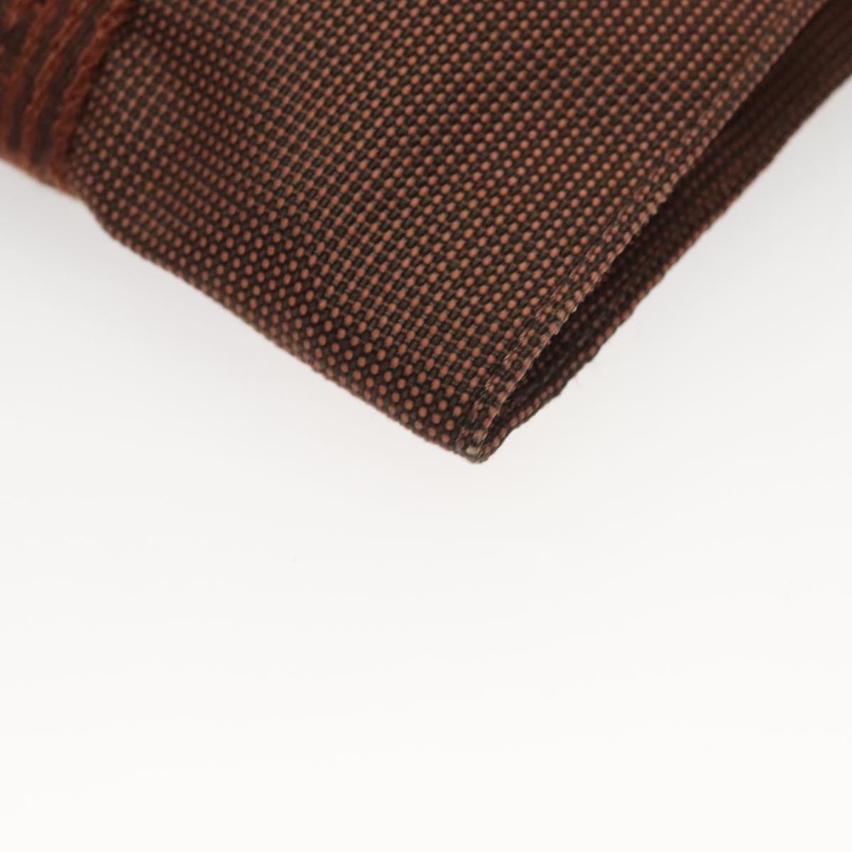 HERMES Her Line Shoulder Bag Canvas Brown Auth 134458