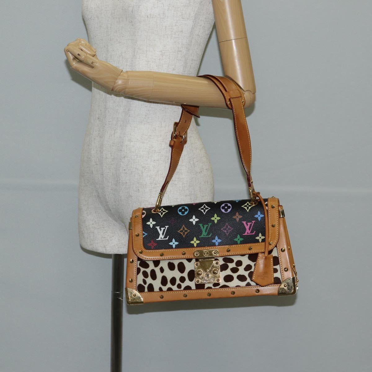 LOUIS VUITTON Monogram Multicolor Sac Dalmatian Bag Black M92825 LV Auth 134462V