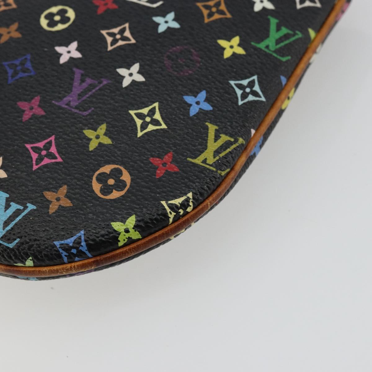 LOUIS VUITTON Monogram Multicolor Pochette GM Pouch Black M60027 LV Auth 134468