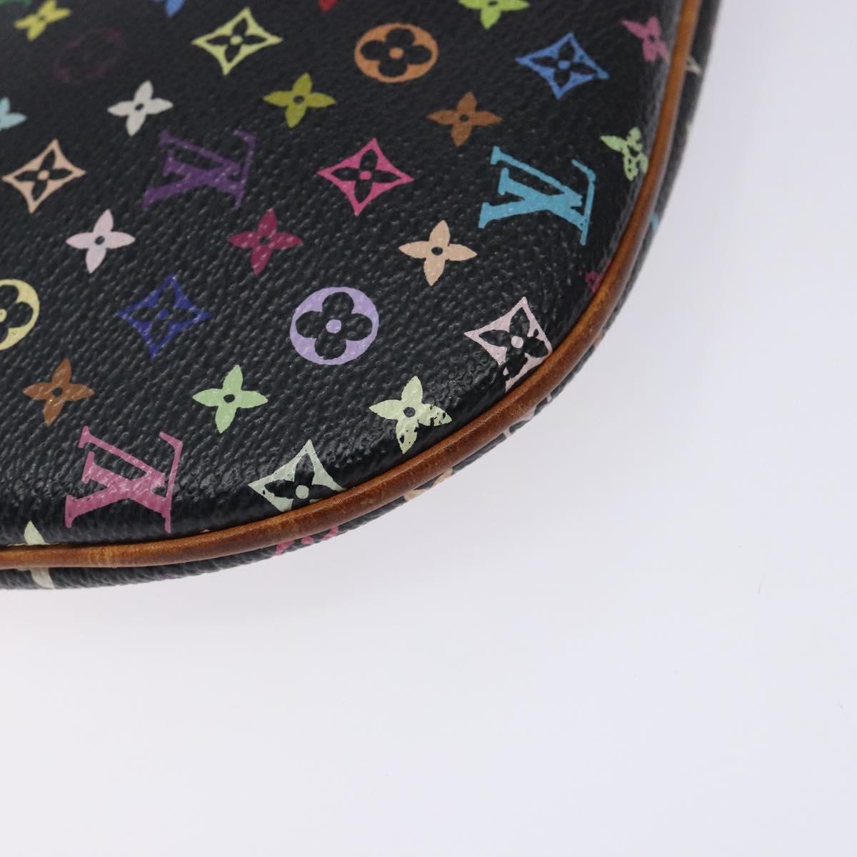 LOUIS VUITTON Monogram Multicolor Pochette GM Pouch Black M60027 LV Auth 134468